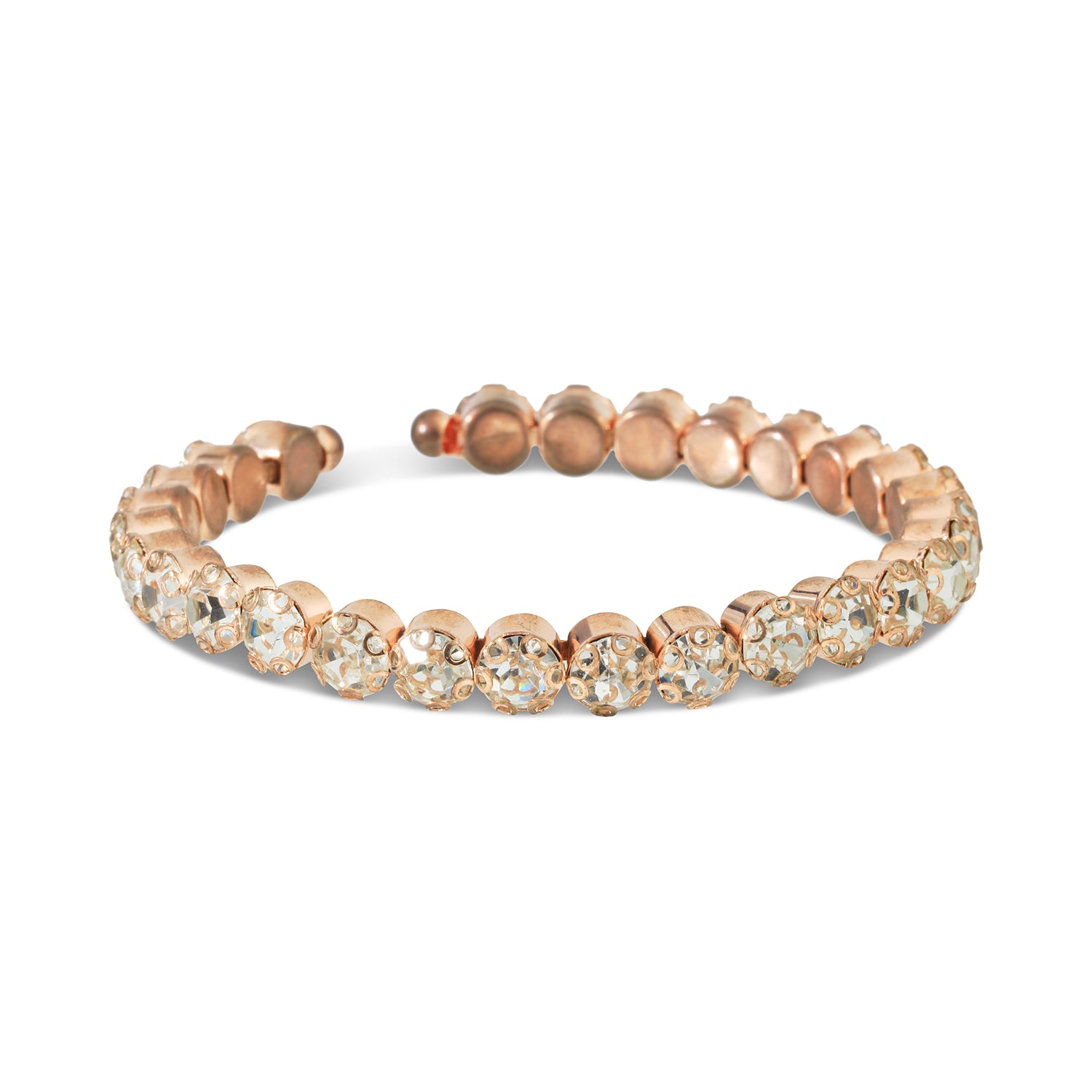 rose gold diamond bracelet white background