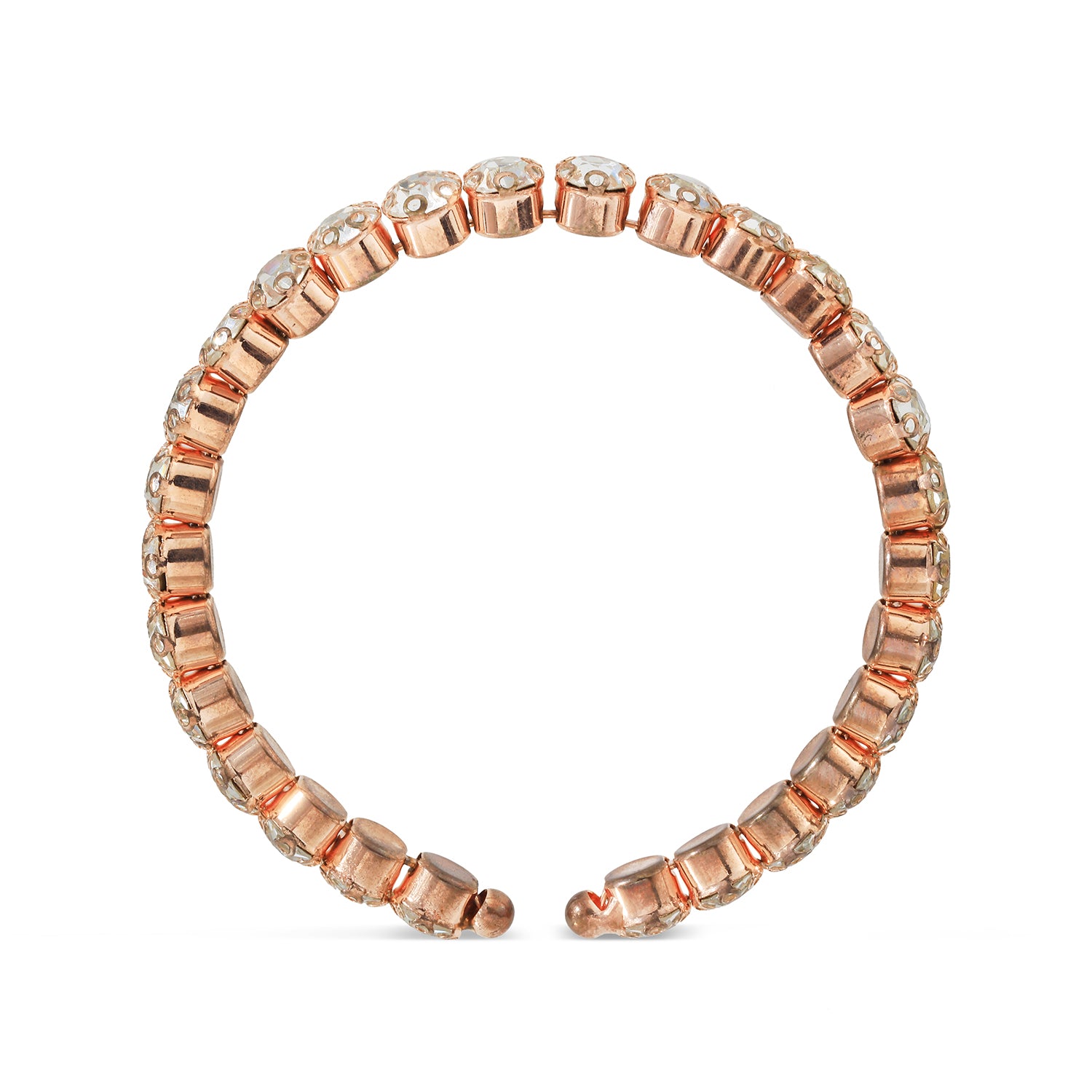 rose gold diamond bracelet side view