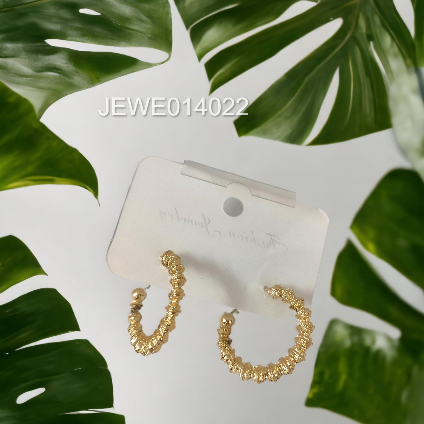 minimalist open hoop earrings upper view