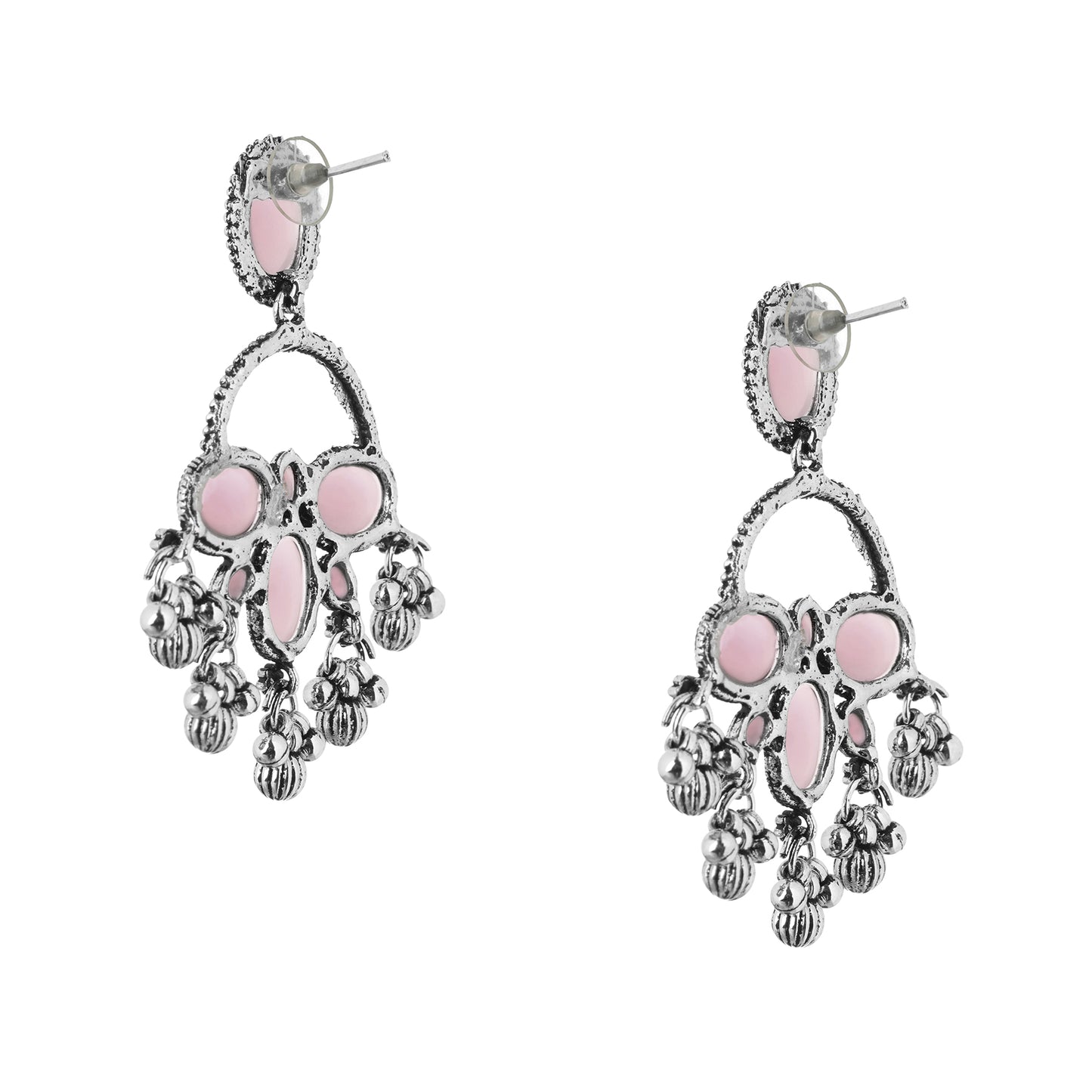 Clustertrend German Silver Crystal Stone earrings For Women