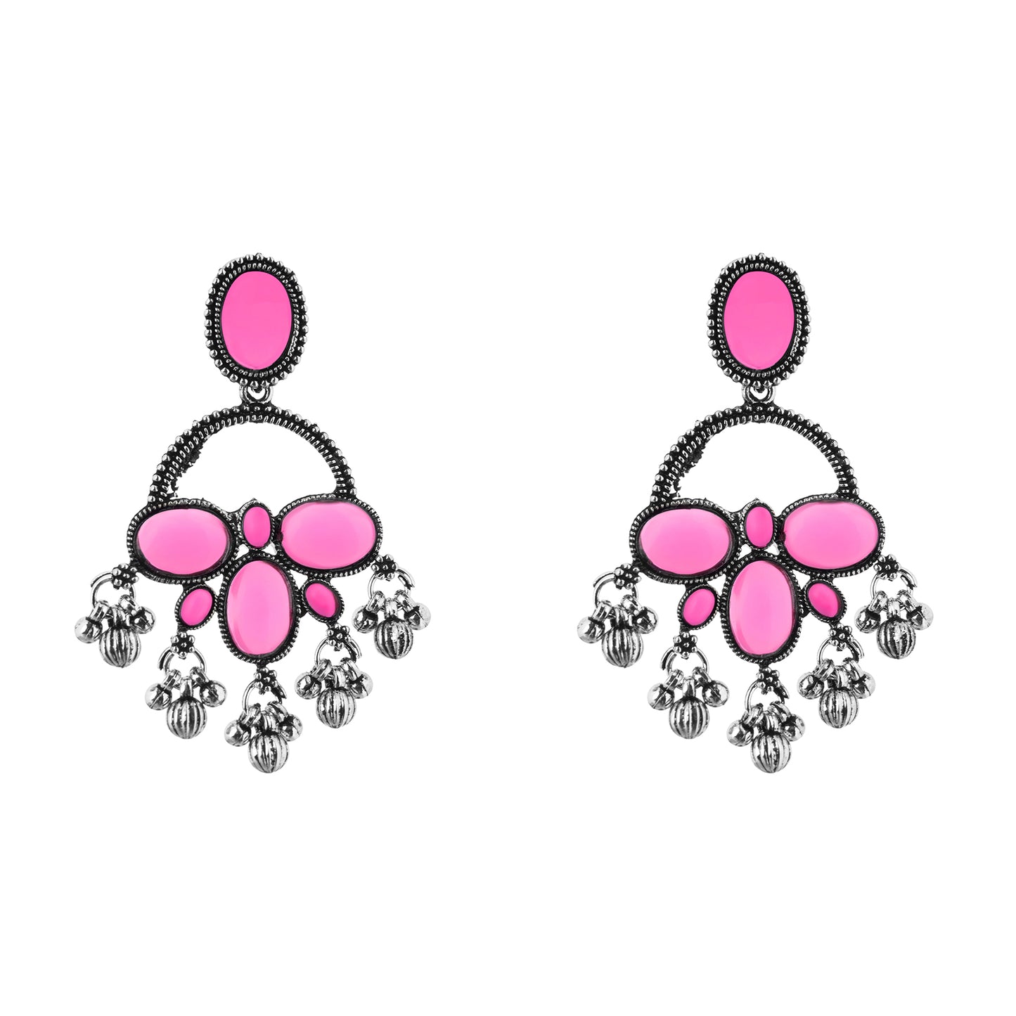 Traditional German Silver Pearl Drop Earrings For Women