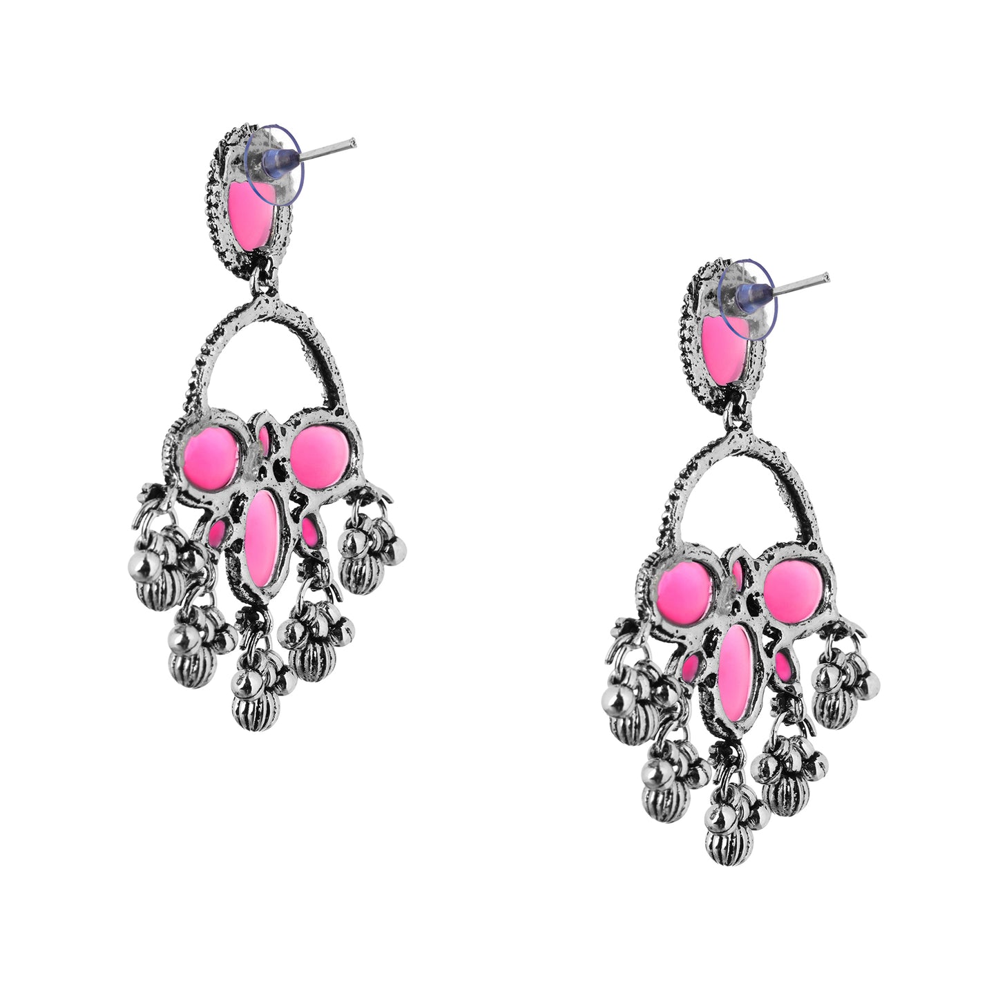 Traditional German Silver Pearl Drop Earrings For Women