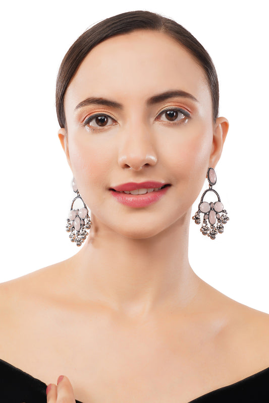 German Silver Pearl Drop Earring For Women