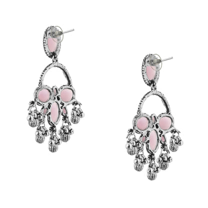 Clustertrend  German Silver Crystal Stone earrings For Women
