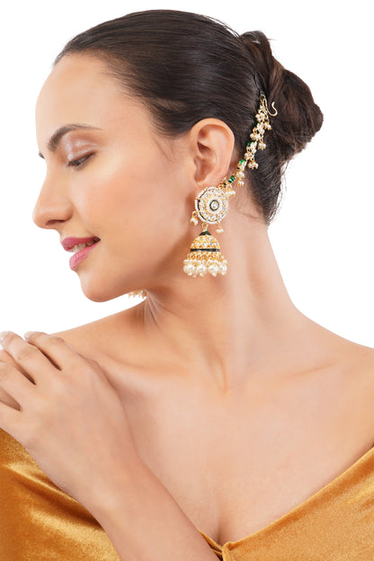 White Pearl jhumka Earrings For Women