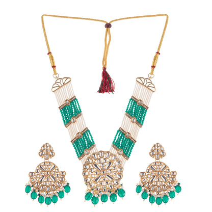 Green Kundan Jewellery Set For Women