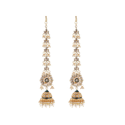 White Pearl jhumka Earrings For Women