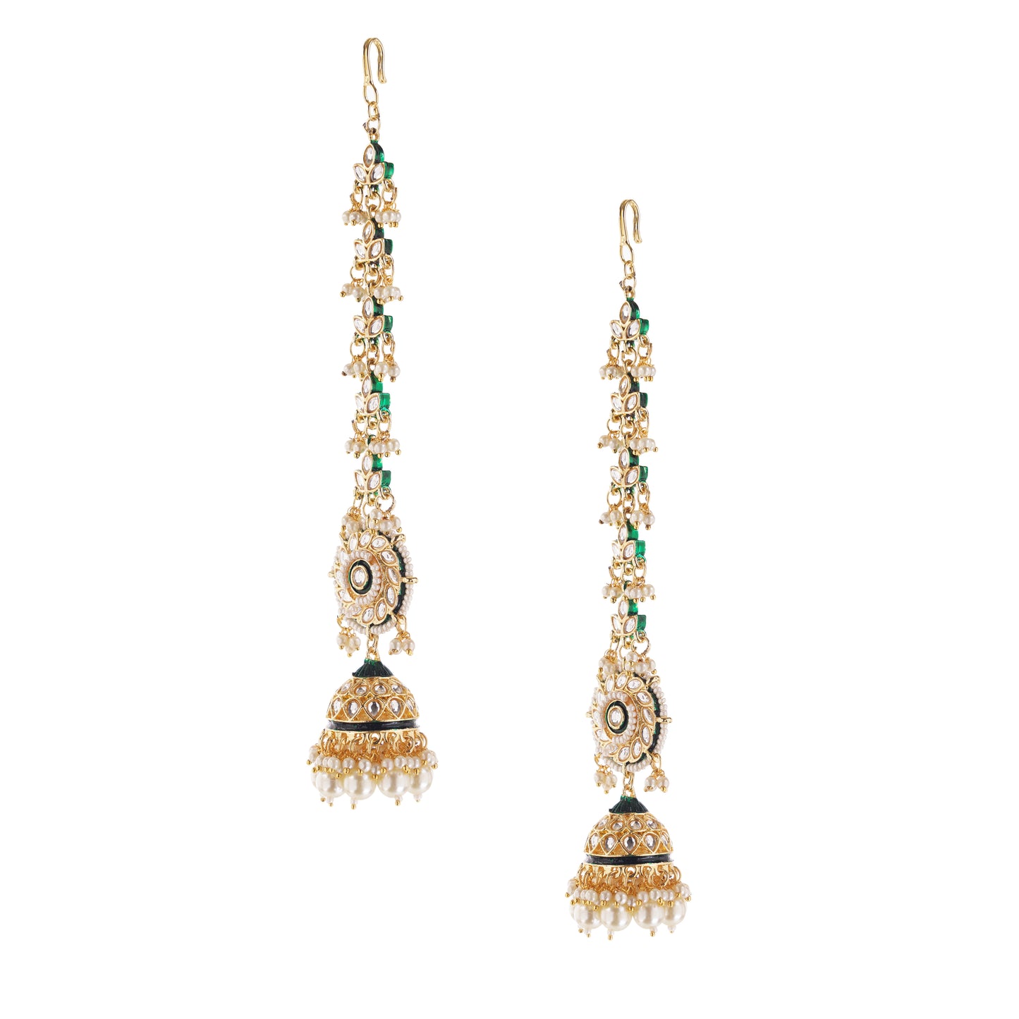 White Pearl jhumka Earrings For Women