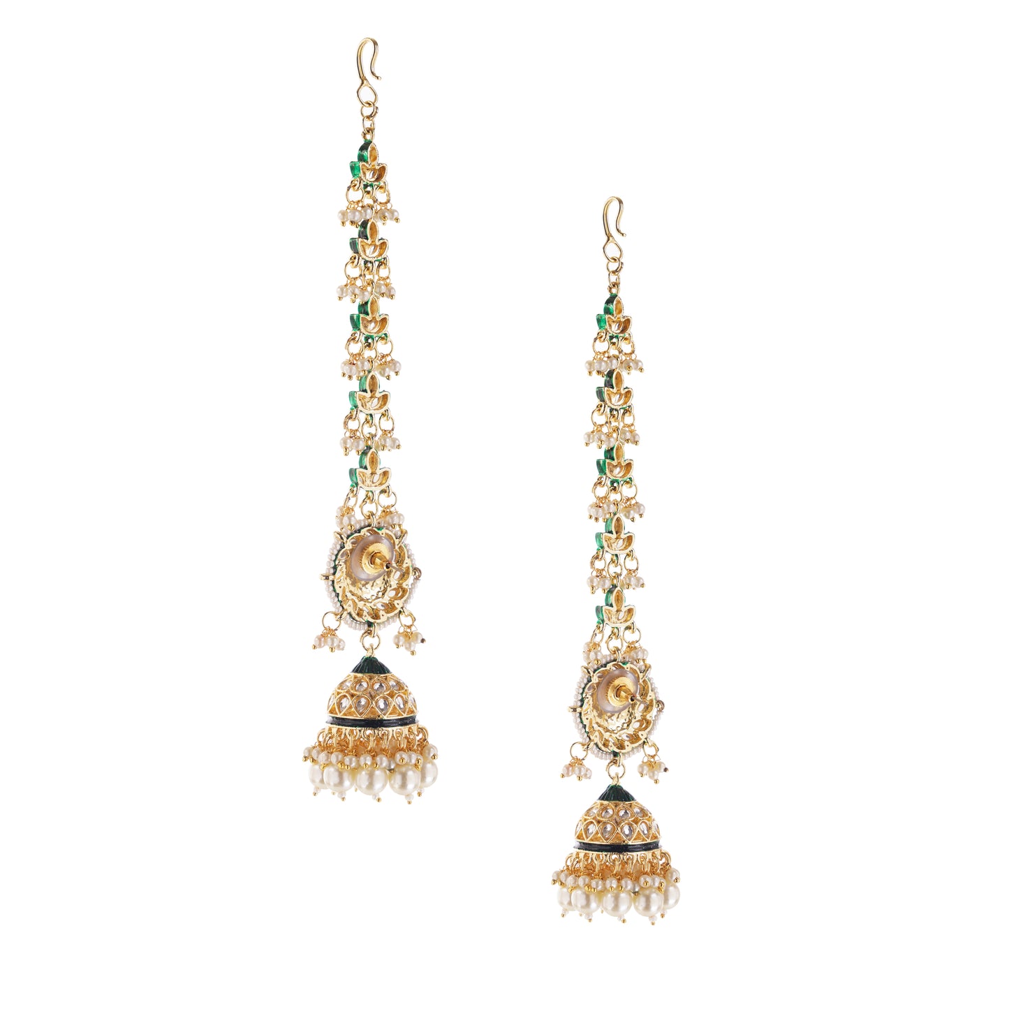 White Pearl jhumka Earrings For Women